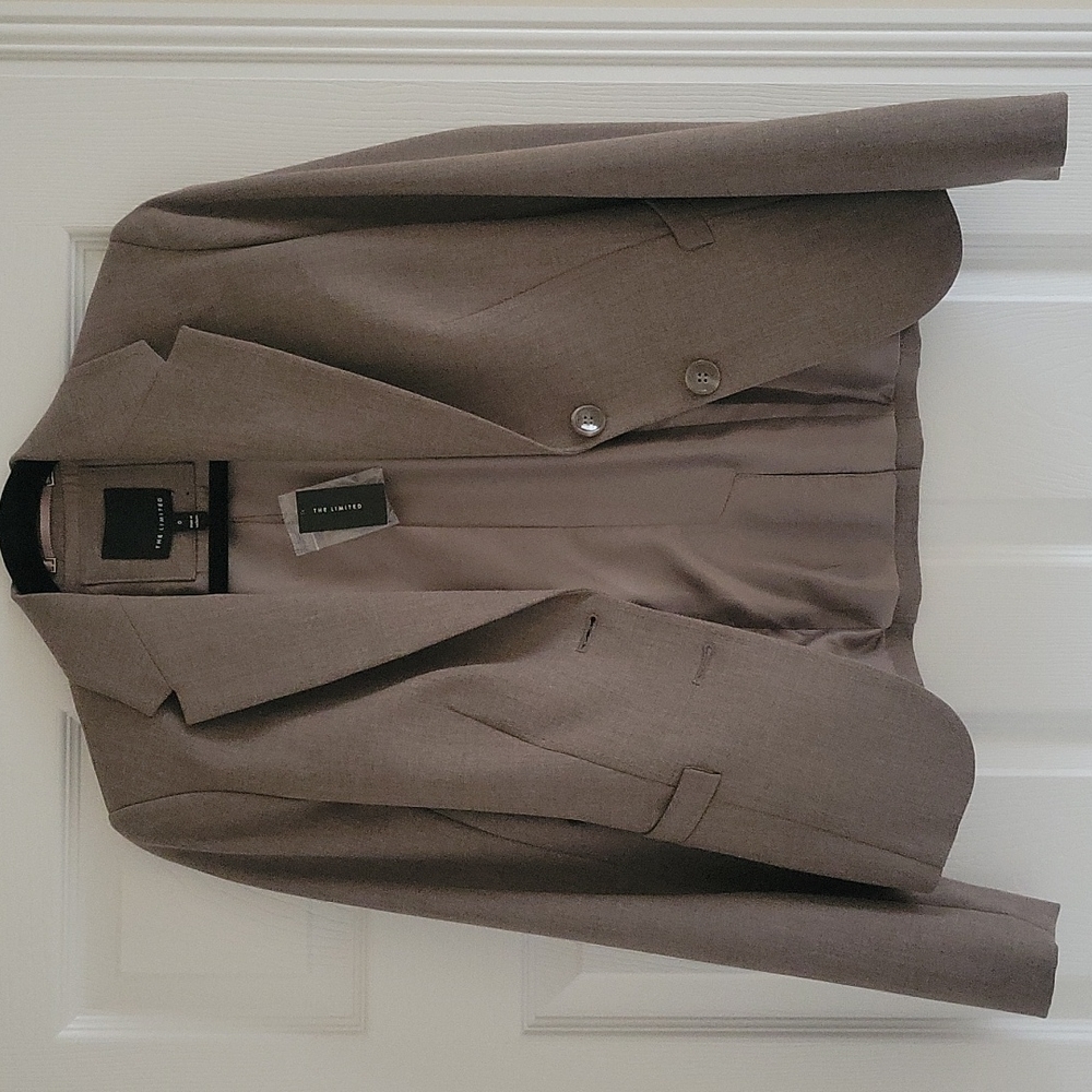 The Limited Dark Taupe Long Sleeve Jacket Size 0